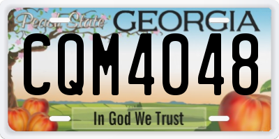 GA license plate CQM4048