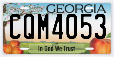 GA license plate CQM4053
