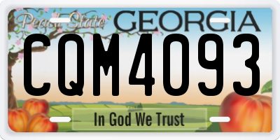 GA license plate CQM4093