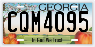 GA license plate CQM4095