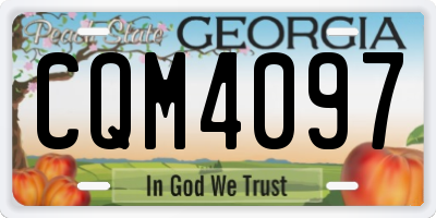 GA license plate CQM4097