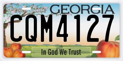 GA license plate CQM4127