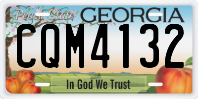 GA license plate CQM4132