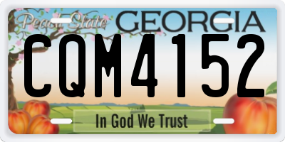 GA license plate CQM4152