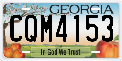 GA license plate CQM4153