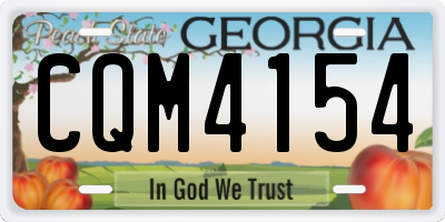GA license plate CQM4154