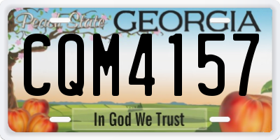 GA license plate CQM4157