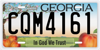 GA license plate CQM4161