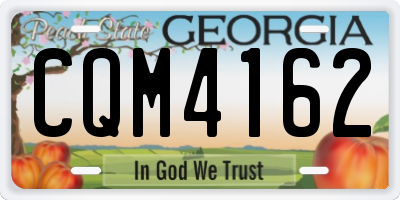 GA license plate CQM4162
