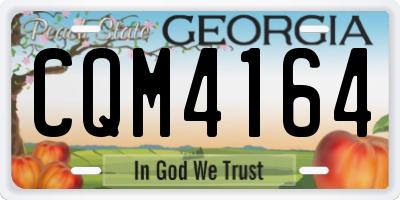 GA license plate CQM4164