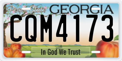GA license plate CQM4173