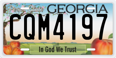 GA license plate CQM4197