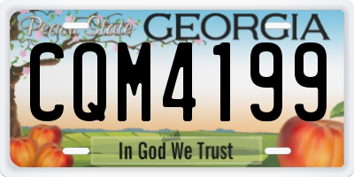 GA license plate CQM4199
