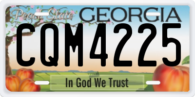 GA license plate CQM4225
