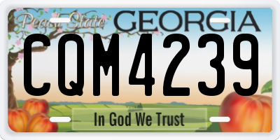 GA license plate CQM4239