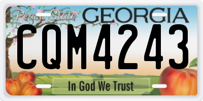GA license plate CQM4243