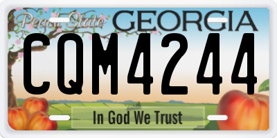 GA license plate CQM4244