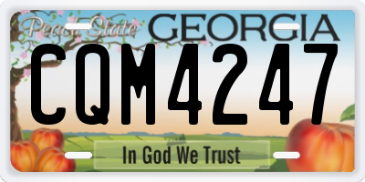 GA license plate CQM4247