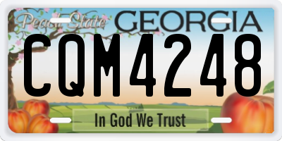 GA license plate CQM4248