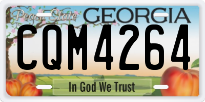 GA license plate CQM4264