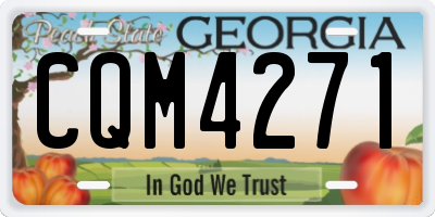 GA license plate CQM4271