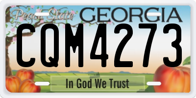 GA license plate CQM4273