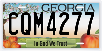 GA license plate CQM4277
