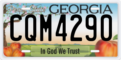 GA license plate CQM4290