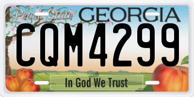 GA license plate CQM4299