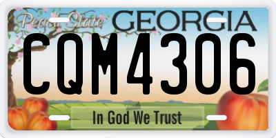 GA license plate CQM4306