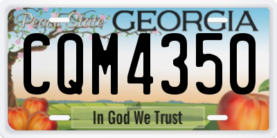 GA license plate CQM4350