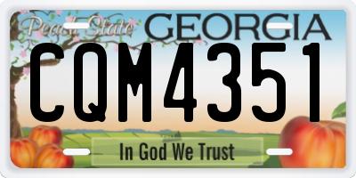 GA license plate CQM4351