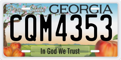 GA license plate CQM4353
