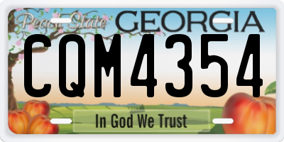 GA license plate CQM4354