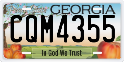 GA license plate CQM4355