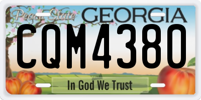 GA license plate CQM4380