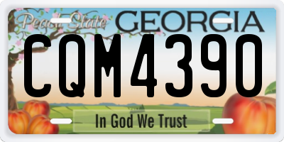 GA license plate CQM4390