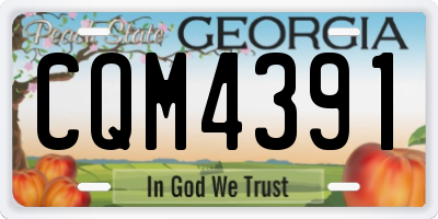 GA license plate CQM4391