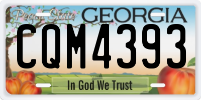 GA license plate CQM4393
