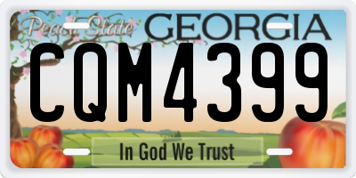 GA license plate CQM4399