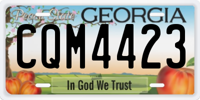 GA license plate CQM4423