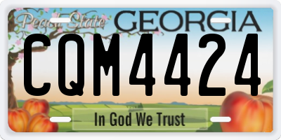 GA license plate CQM4424