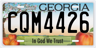 GA license plate CQM4426