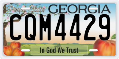 GA license plate CQM4429