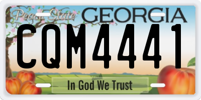 GA license plate CQM4441