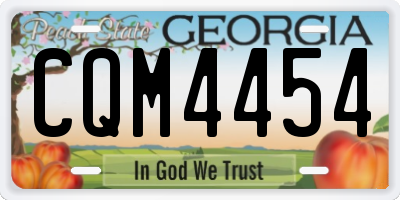 GA license plate CQM4454