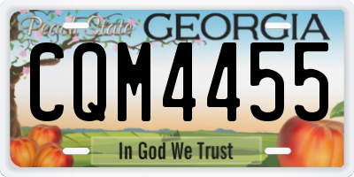 GA license plate CQM4455