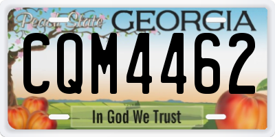 GA license plate CQM4462