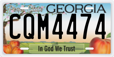 GA license plate CQM4474