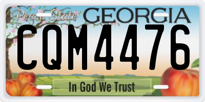 GA license plate CQM4476